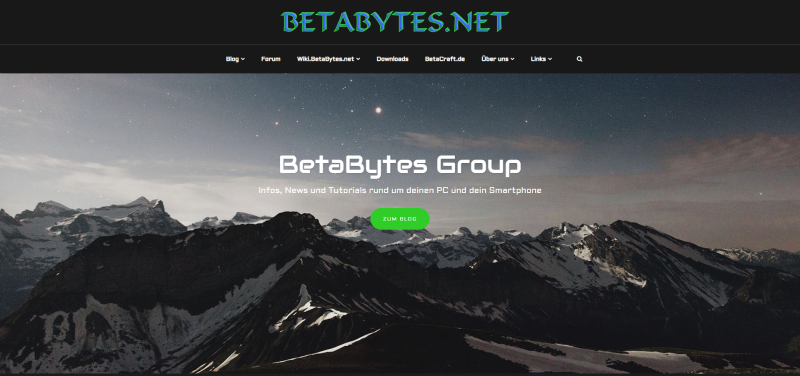 Datei:BetaBytes Startseite 2.0.png